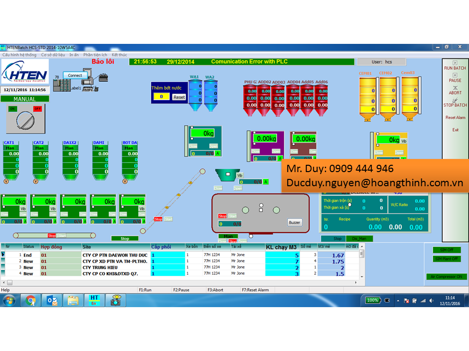 Phần mềm trạm trộn b&ecirc; t&ocirc;ng HTEN
